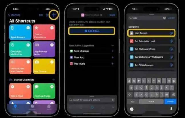 北塔苹果14锁屏维修店分享iPhone14升级iOS16.4后如何创建锁屏快捷方式 